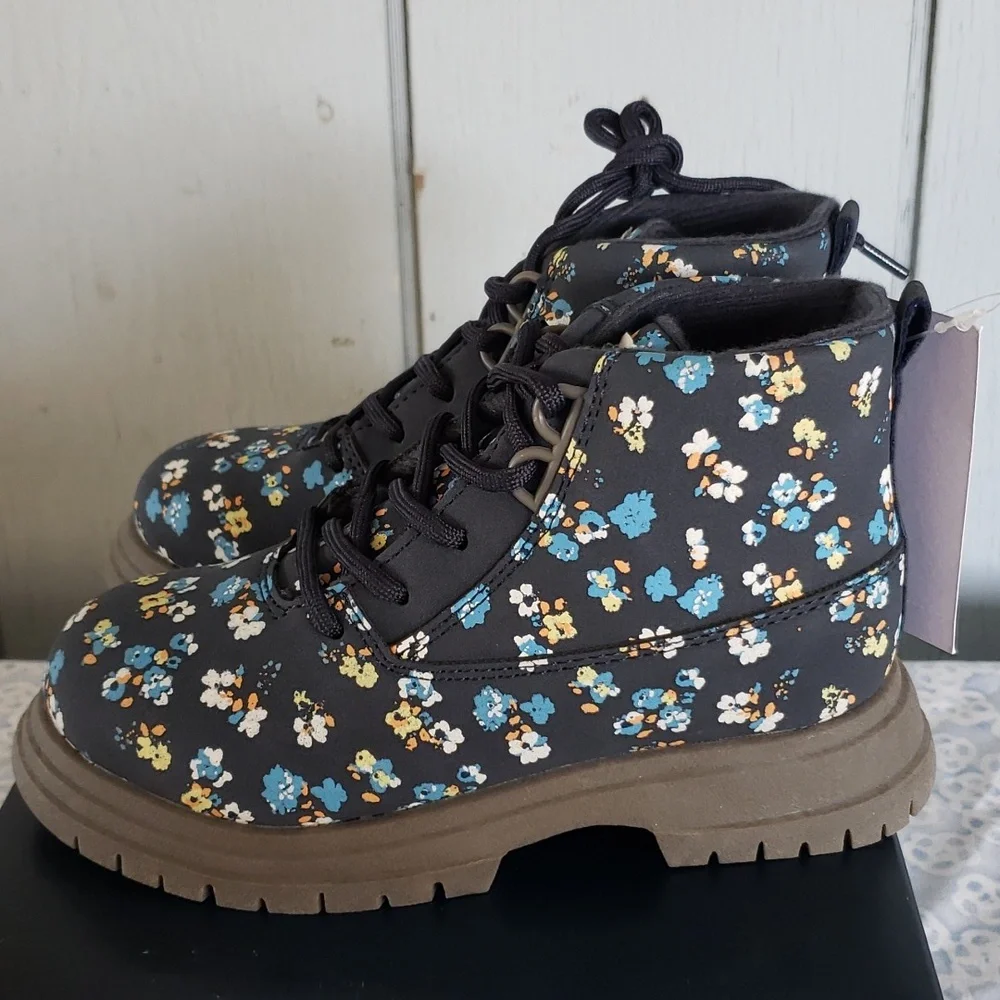 Floral Lace Boots Ziomi OshKosh Floral Print Fashion Boots Cowgirl Westwrn Boho - Picture 1 of 12